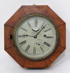 J.C. Brown “Jeweled Marine” lever octagon clock, ca. 1855.