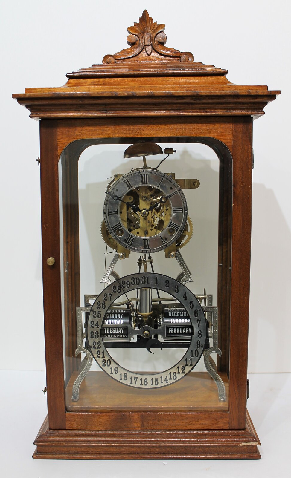 ProClocks REPRODUCTION of Ithaca Calendar Clock Co. “Box Skeleton”, ca. 1980. — Antique Clocks Price Guide