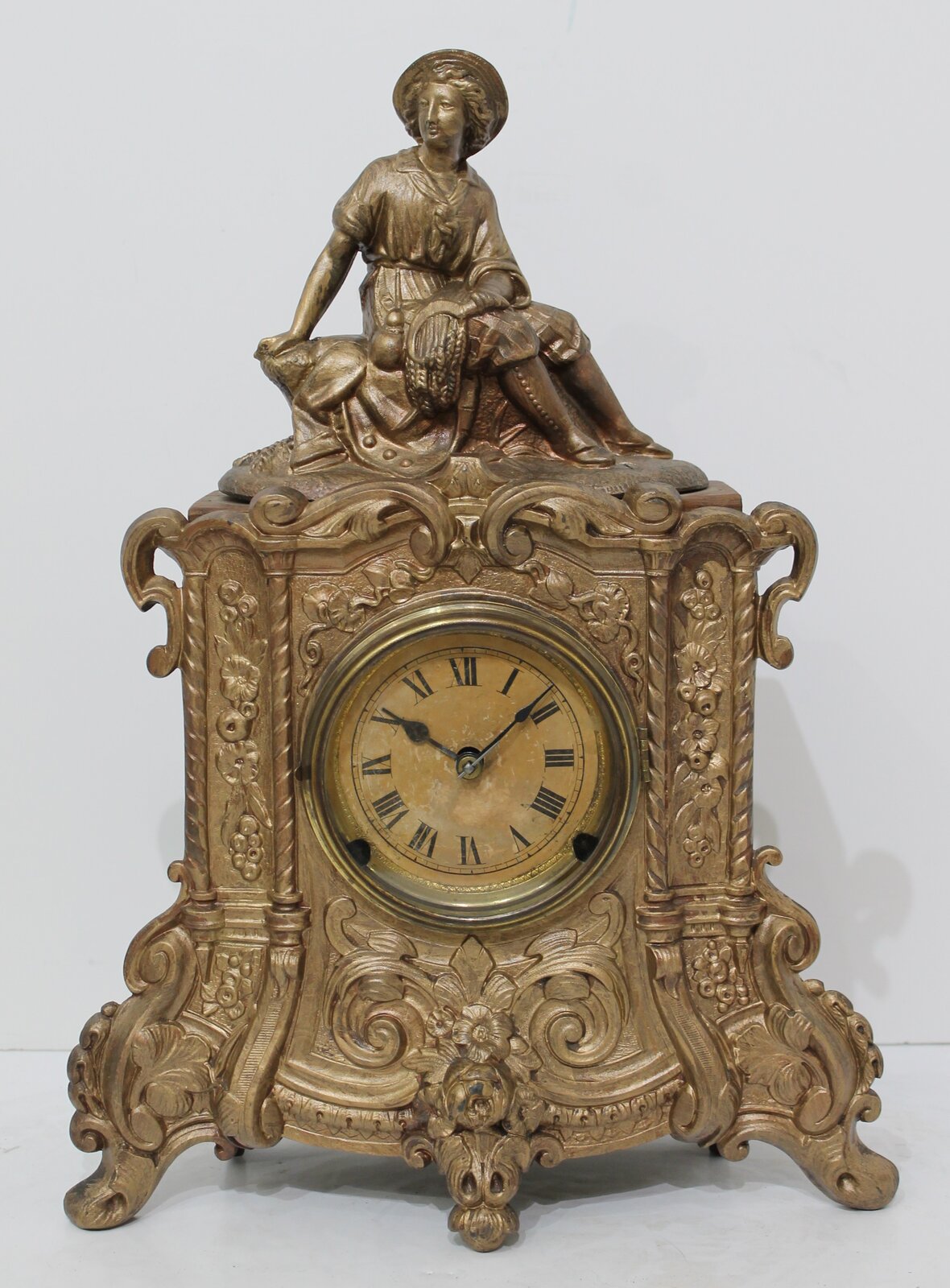 Ansonia Brass & Copper Co. sculptured metal-front, 1869-1877. — Antique Clocks Price Guide