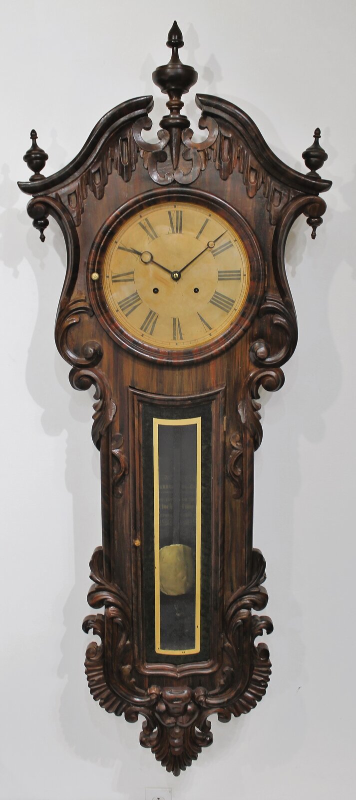 Waterbury Clock Co. Victorian regulator, ca. 1860. — Antique Clocks Price Guide