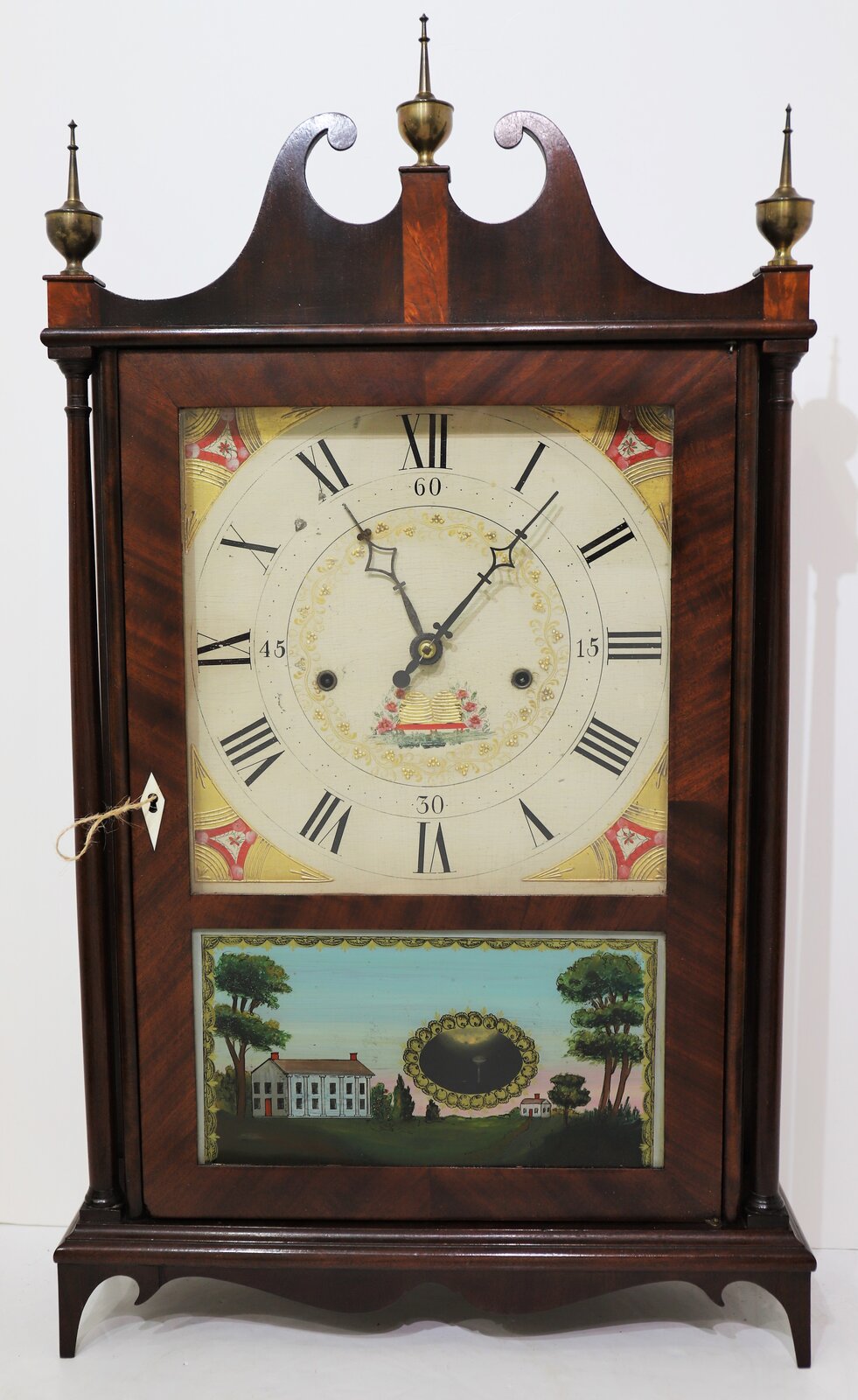 Seth Thomas off-center pillar & scroll, 1818–1822. — Antique Clocks Price Guide