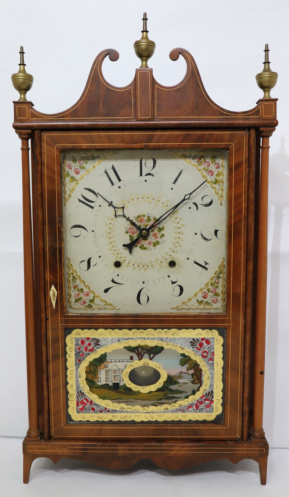 Silas Hoadley pillar & scroll, ca. 1820. — Antique Clocks Price Guide