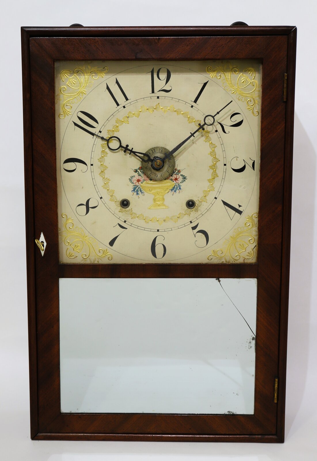 Eli Terry & Sons box clock with torsion-spring alarm, ca. 1826. — Antique Clocks Price Guide