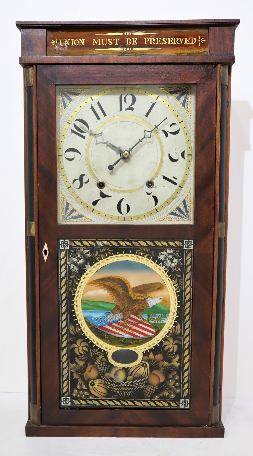 Silas Hoadley shelf clock “Union Must Be Preserved”, ca. 1832. — Antique Clocks Price Guide