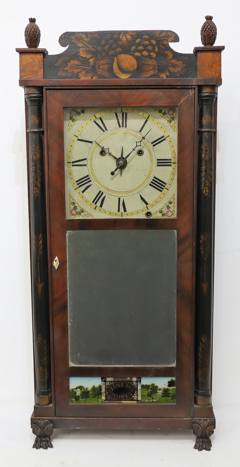 Silas Hoadley shelf clock with alarm, 1813–1830. — Antique Clocks Price Guide