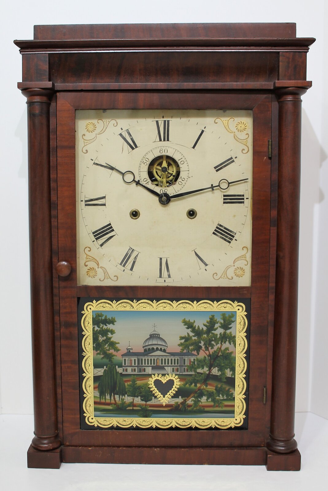 Silas B. Terry/Samuel Terry 8-day brass movement shelf clock, 1828–1835. — Antique Clocks Price Guide