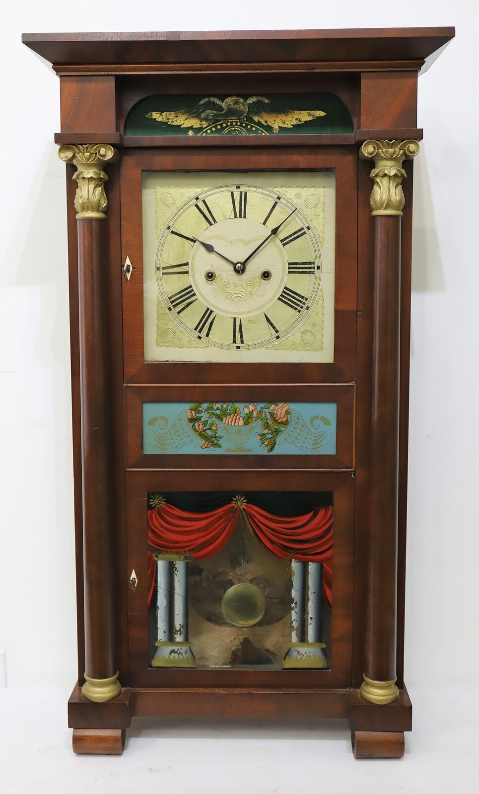 E. W. Adams Patent Eight Day Brass Clock, 1836–1837. — Antique Clocks Price Guide