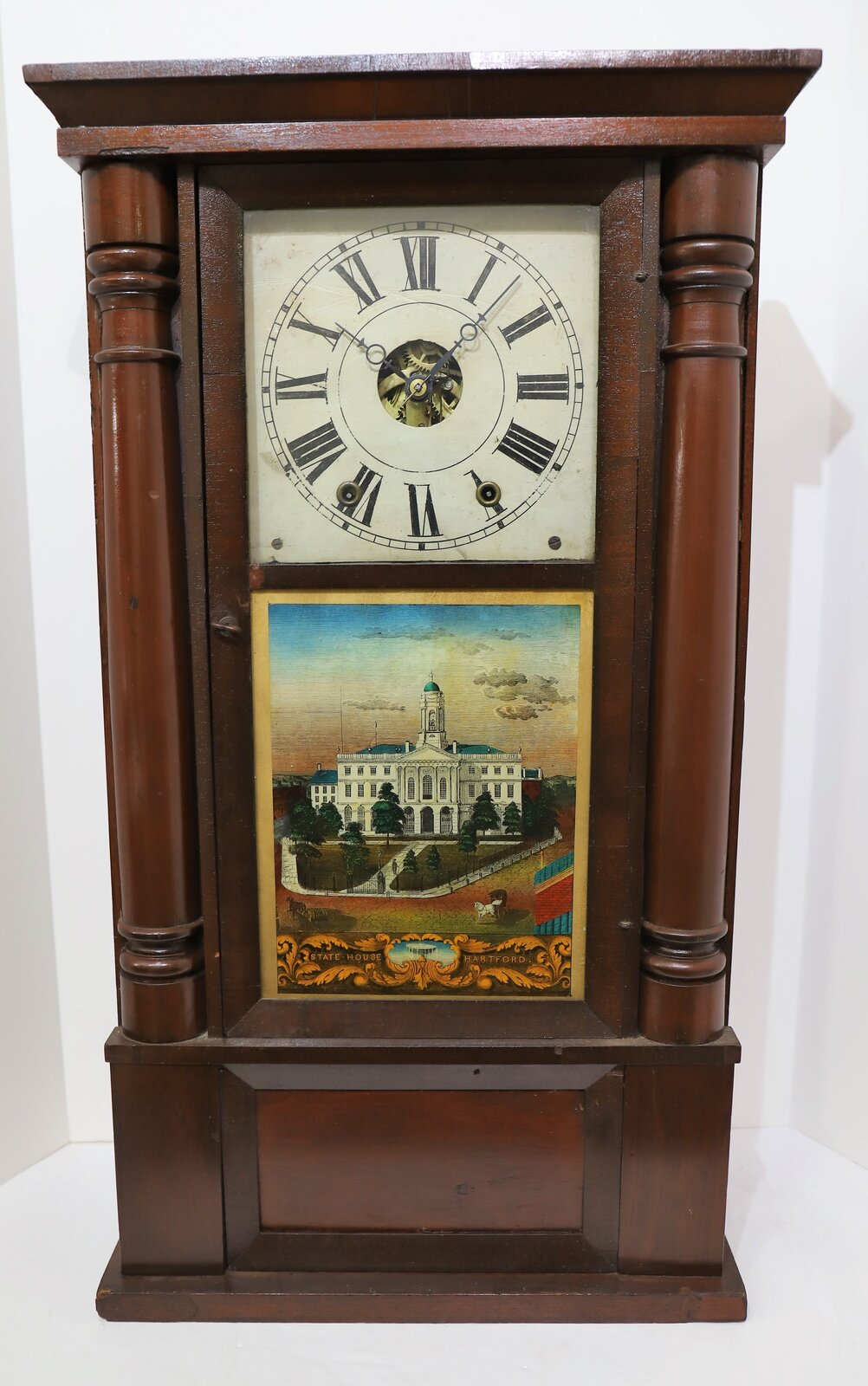 Sperry & Shaw column & cornice shelf clock, 1844-1851. — Antique Clocks Price Guide