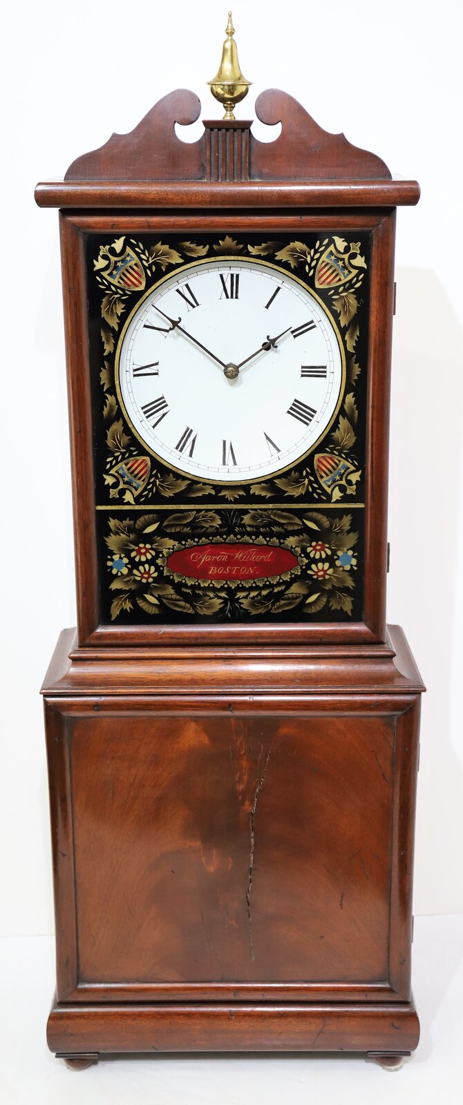 Aaron Willard Massachusetts shelf clock REPRODUCTION, ca. 1980. — Antique Clocks Price Guide