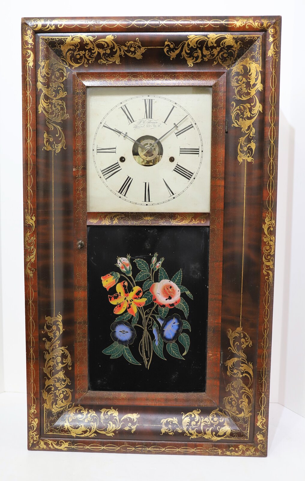 Forestville Manufacturing Co. gilt-stenciled 30-hour OG, 1835-1839. — Antique Clocks Price Guide