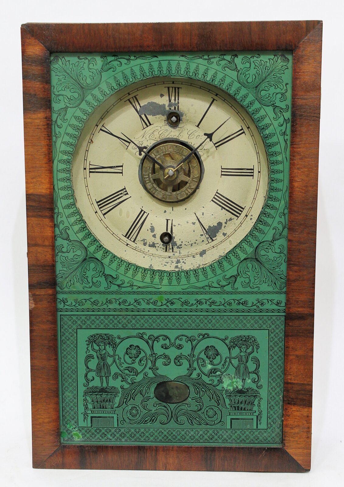 New England Clock Co. cigar box clock, ca. 1851. — Antique Clocks Price Guide