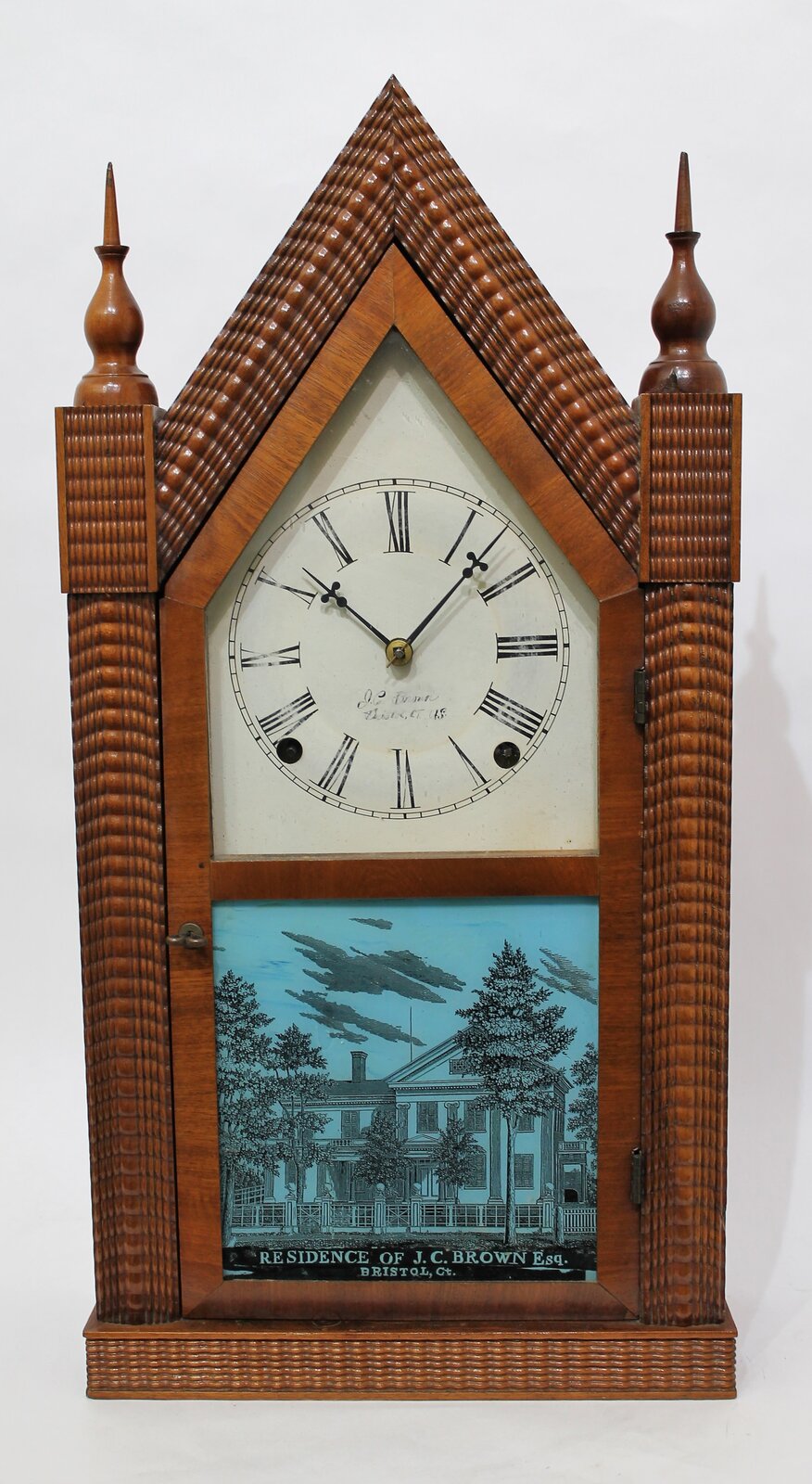 Forestville Manufacturing Co. ripple-front steeple, 1842-1849. — Antique Clocks Price Guide