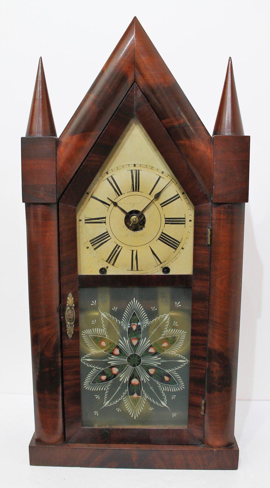 Chauncey Jerome oversized steeple with reversed fusee, 1845–1853. — Antique Clocks Price Guide