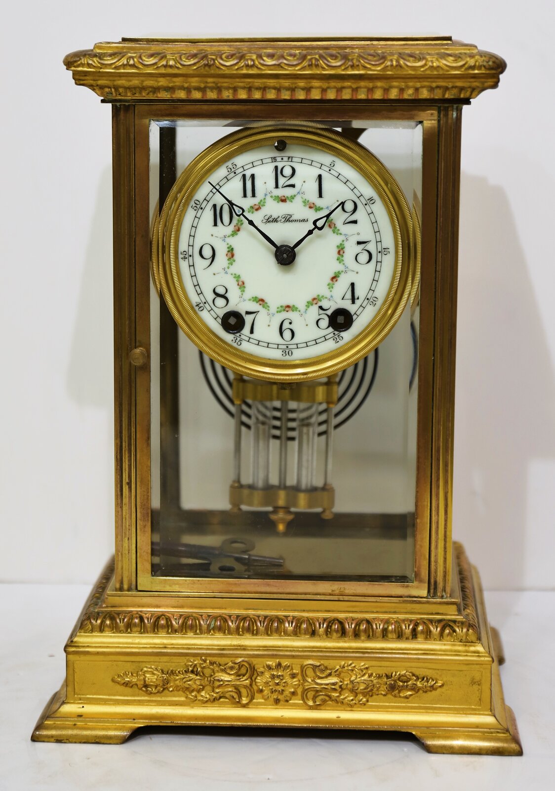 Seth Thomas Clock Co. “Empire No. 18” crystal regulator, ca. 1913. — Antique Clocks Price Guide