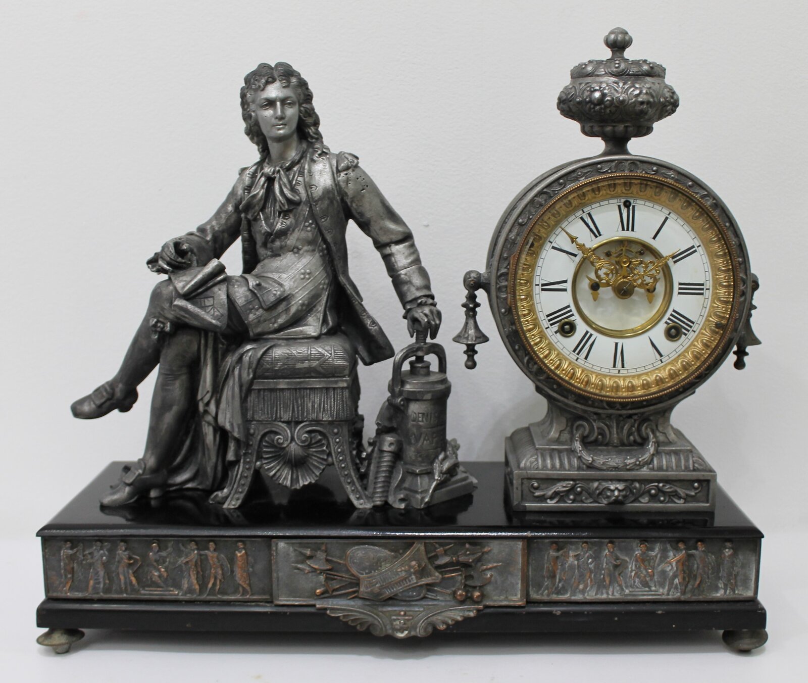 Ansonia Clock Co. “Denis Papin” figural, ca. 1894. — Antique Clocks Price Guide