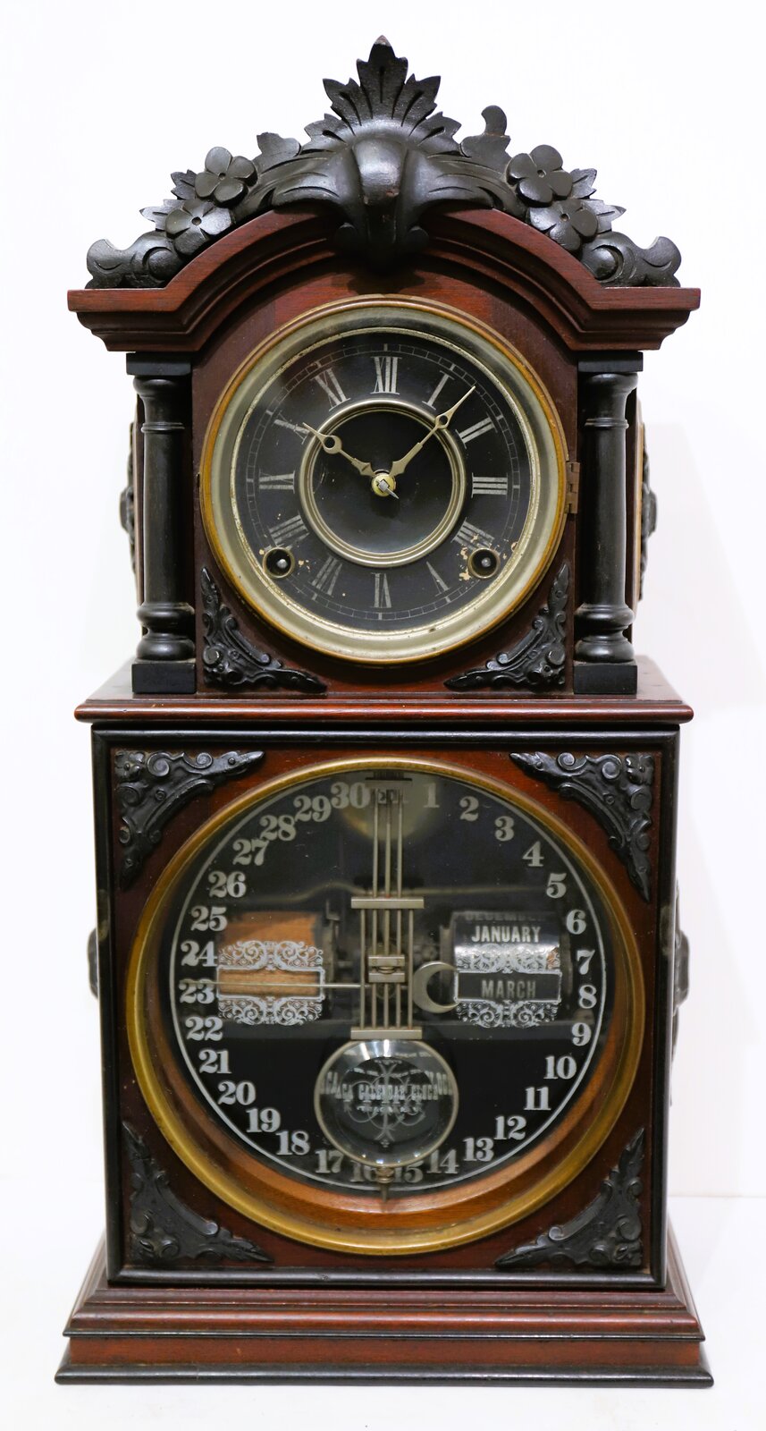 Ithaca Calendar Clock Co. “No. 3 ½ Parlor”, ca. 1880. — Antique Clocks Price Guide