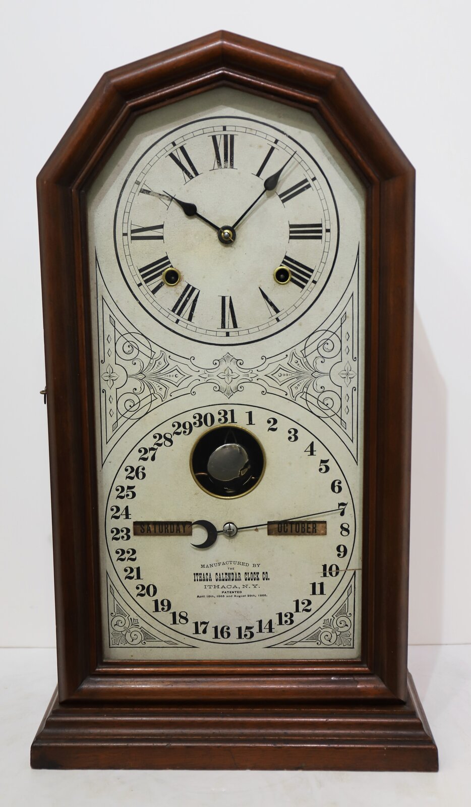 Ithaca Calendar Clock Co. “No. 11 Octagon”, 1875–1910. — Antique Clocks Price Guide