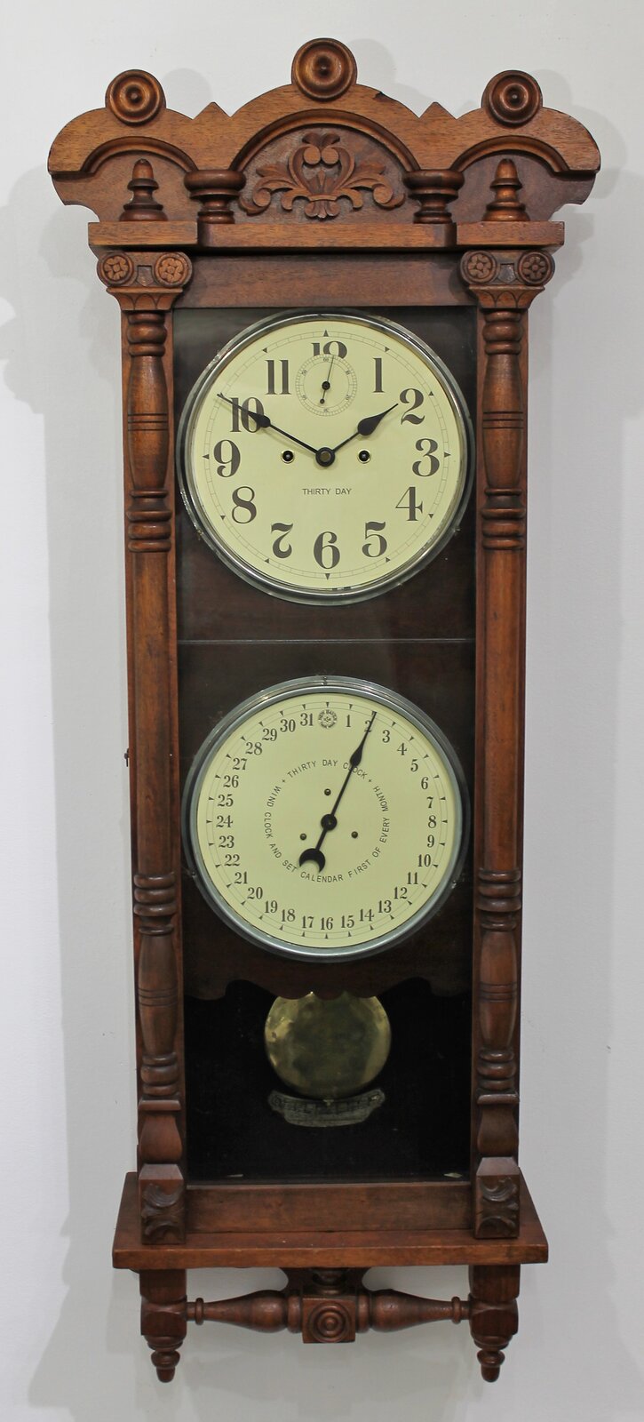 New Haven Clock Co. “Elfrida Thirty-day Calendar”, ca. 1900. — Antique Clocks Price Guide