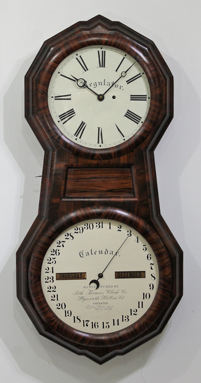 Seth Thomas “Office Calendar No. 1”, ca. 1863. — Antique Clocks Price Guide
