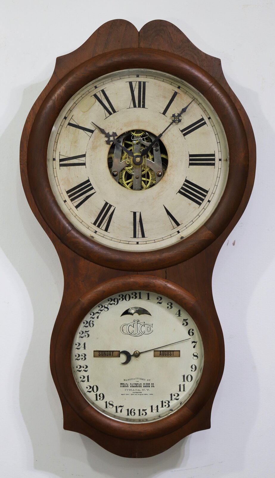 Ithaca Calendar Clock Co. “No. 4 Hanging Office”, 1889. — Antique Clocks Price Guide