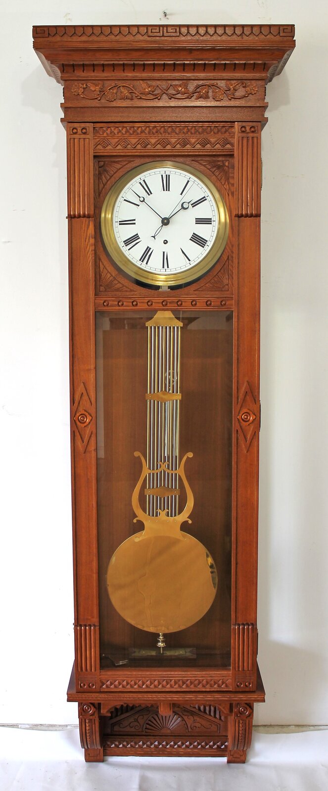 Waterbury Clock Co. “Regulator No. 7” REPRODUCTION, ca. 1990? — Antique Clocks Price Guide
