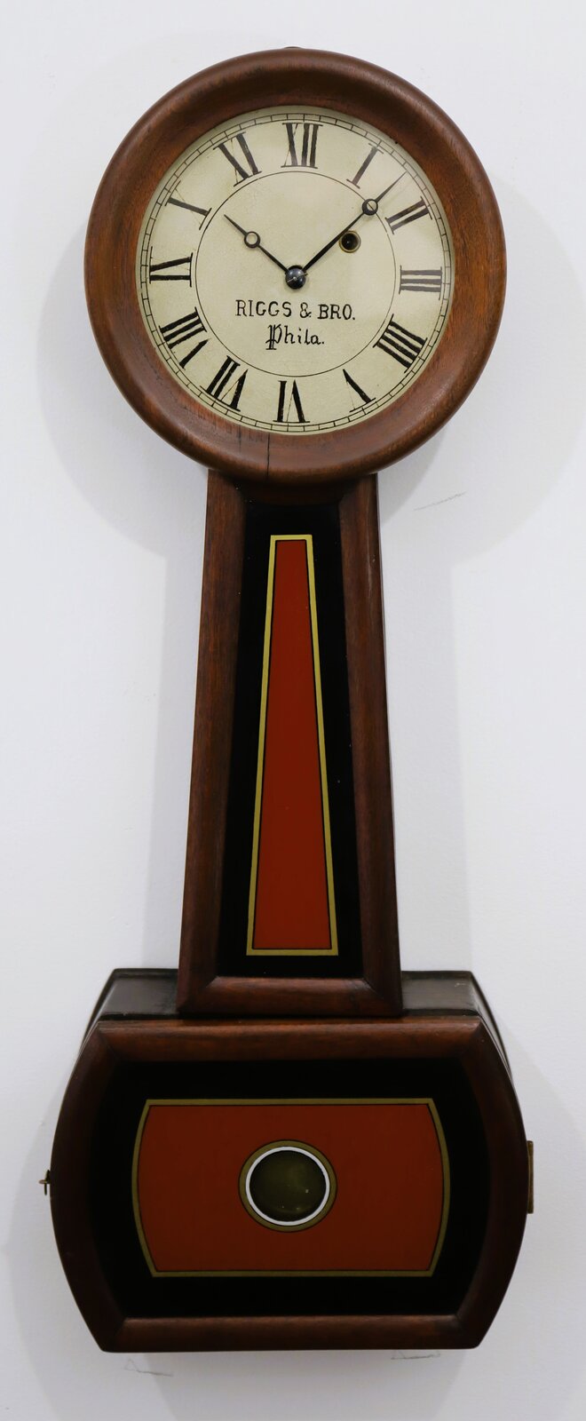 Riggs & Brother “No. 5 banjo”, 1866–1871. — Antique Clocks Price Guide
