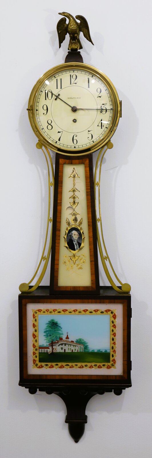 Waltham Watch Co. lever banjo, 1932-1938. — Antique Clocks Price Guide