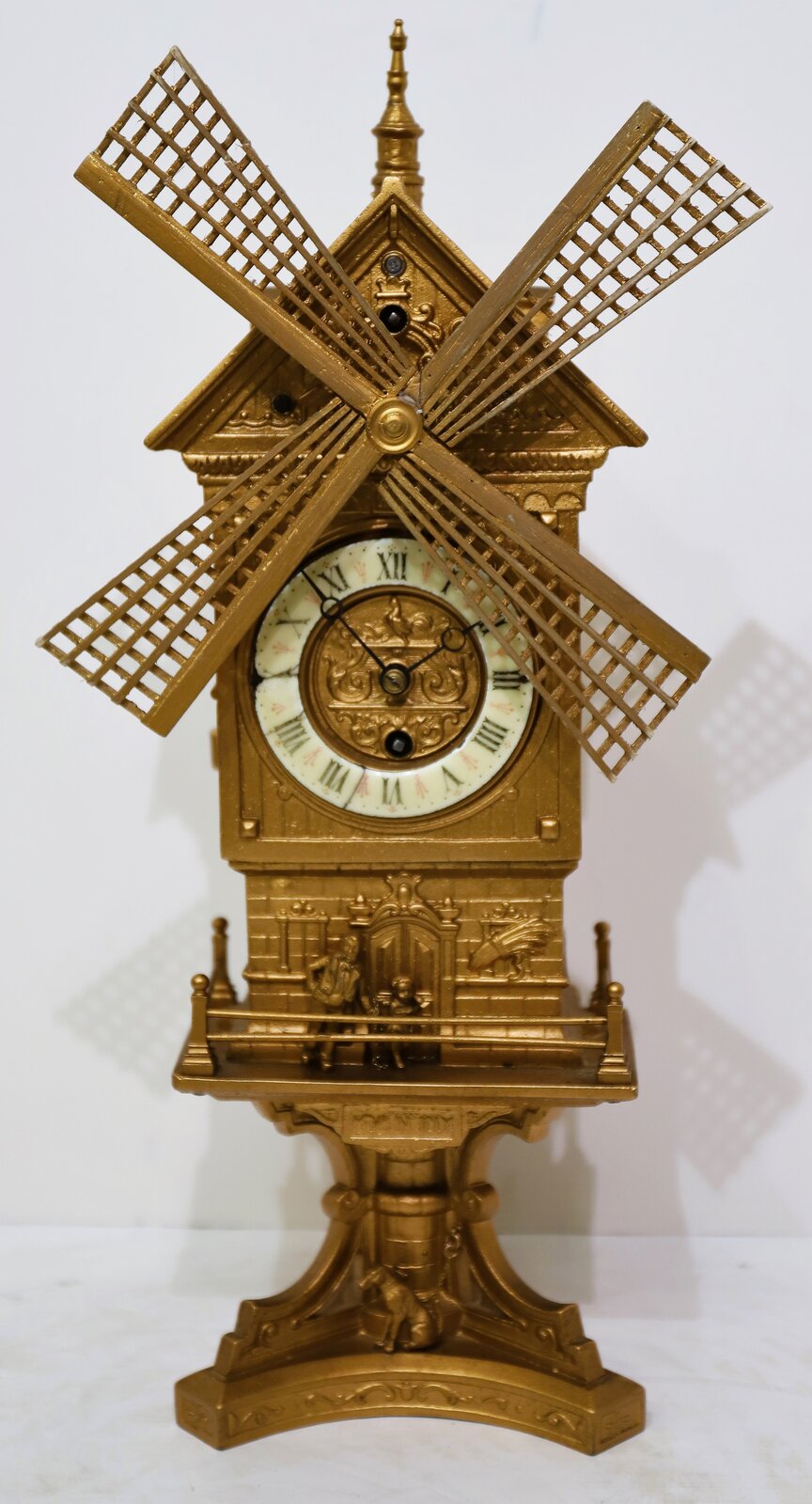 French windmill clock, ca. 1900? — Antique Clocks Price Guide