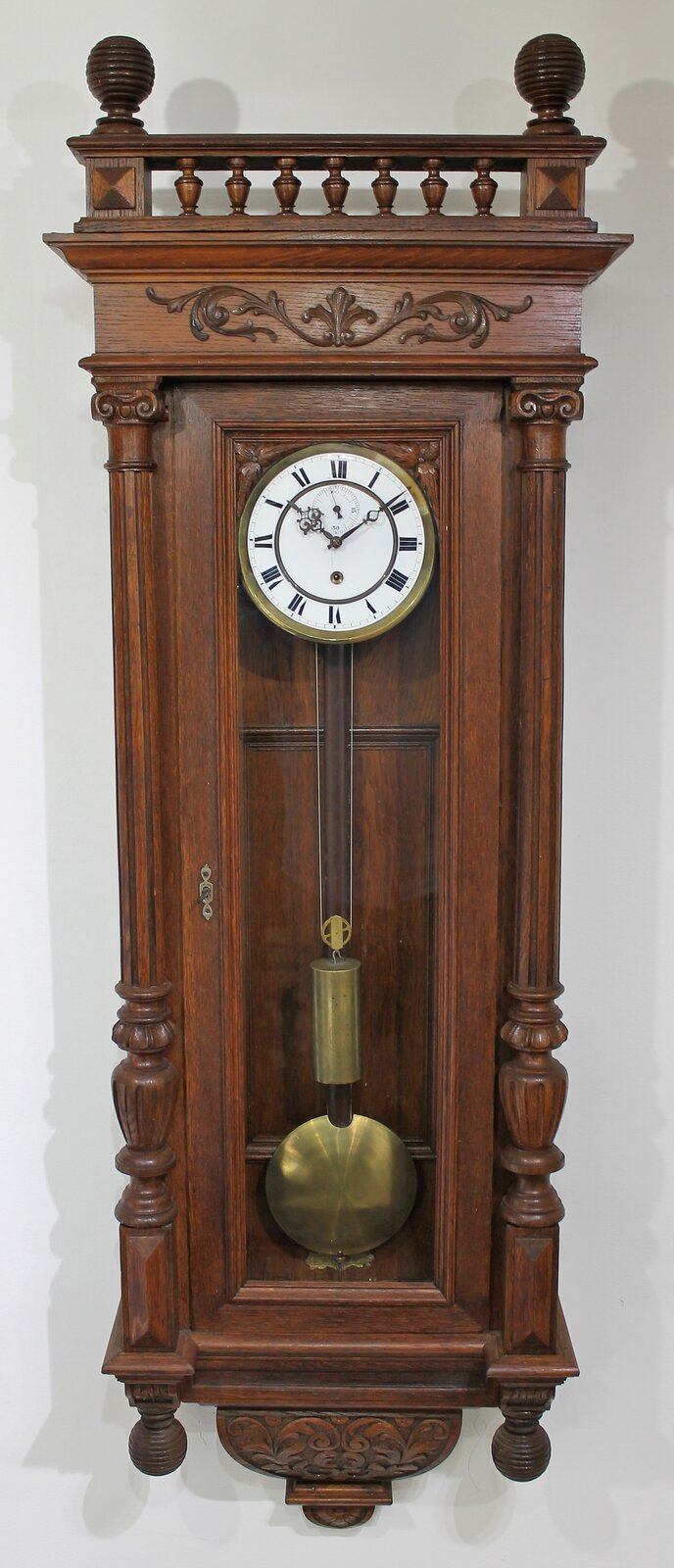 Vienna one-weight wall clock, ca. 1880. — Antique Clocks Price Guide