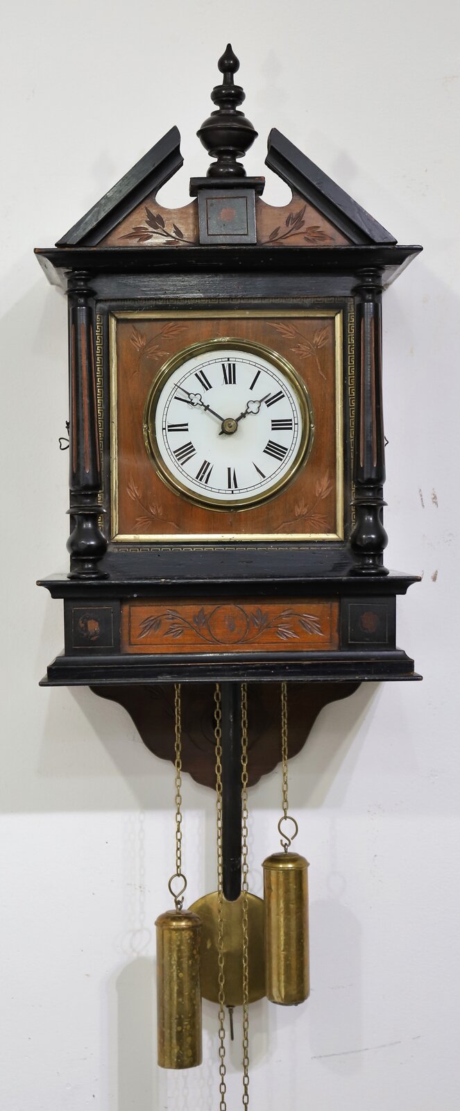 Black Forest two-weight wall clock, ca. 1880. — Antique Clocks Price Guide