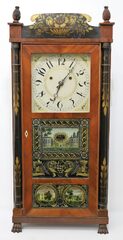 Silas Hoadley Franklin long-drop shelf clock, ca. 1825.