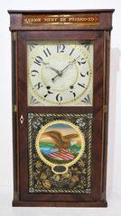 Silas Hoadley shelf clock “Union Must Be Preserved”, ca. 1832.