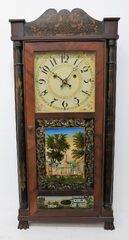 Silas Hoadley “Franklin Clock” shelf clock, 1813–1830.