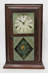 Smith & Goodrich reverse OG miniature shelf clock, 1847-1852.