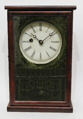 Unknown maker cigar box clock, ca. 1850?