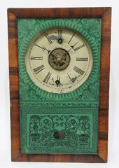 New England Clock Co. cigar box clock, ca. 1851.