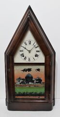 J.A. Wells oversize OG steeple with wagon-spring movement, ca. 1847.