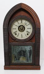E.N. Welch Clock Co. ripple-front round gothic (beehive), ca. 1858.