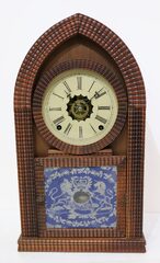 E.N. Welch Clock Co. ripple-front round gothic (beehive), ca. 1858.