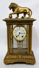 Seth Thomas Clock Co. “Empire No. 26 with Lion” crystal regulator,ca. 1913.