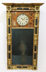 Samuel Abbott New Hampshire mirror clock, ca. 1825.