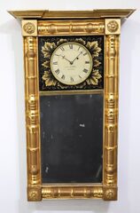 Samuel Abbott New Hampshire mirror clock, ca. 1825.