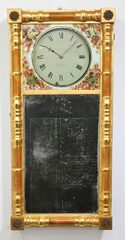 Benjamin Morrill New Hampshire mirror clock, ca. 1825.