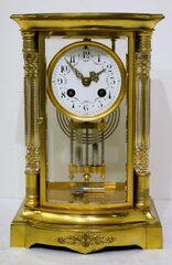 S. Marti bow-front crystal regulator, ca. 1900.