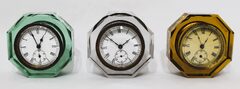 E.N. Welch Manufacturing Co. “Jewel” paperweight timepieces, ca. 1885.