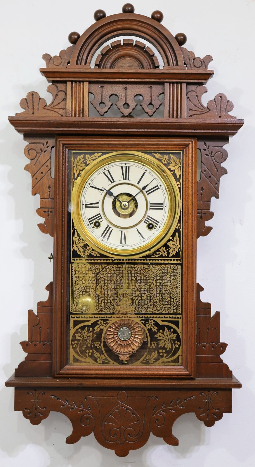 Seth Thomas Clock Co. “Eclipse” variant wall clock, ca. 1890. — Antique Clocks Price Guide