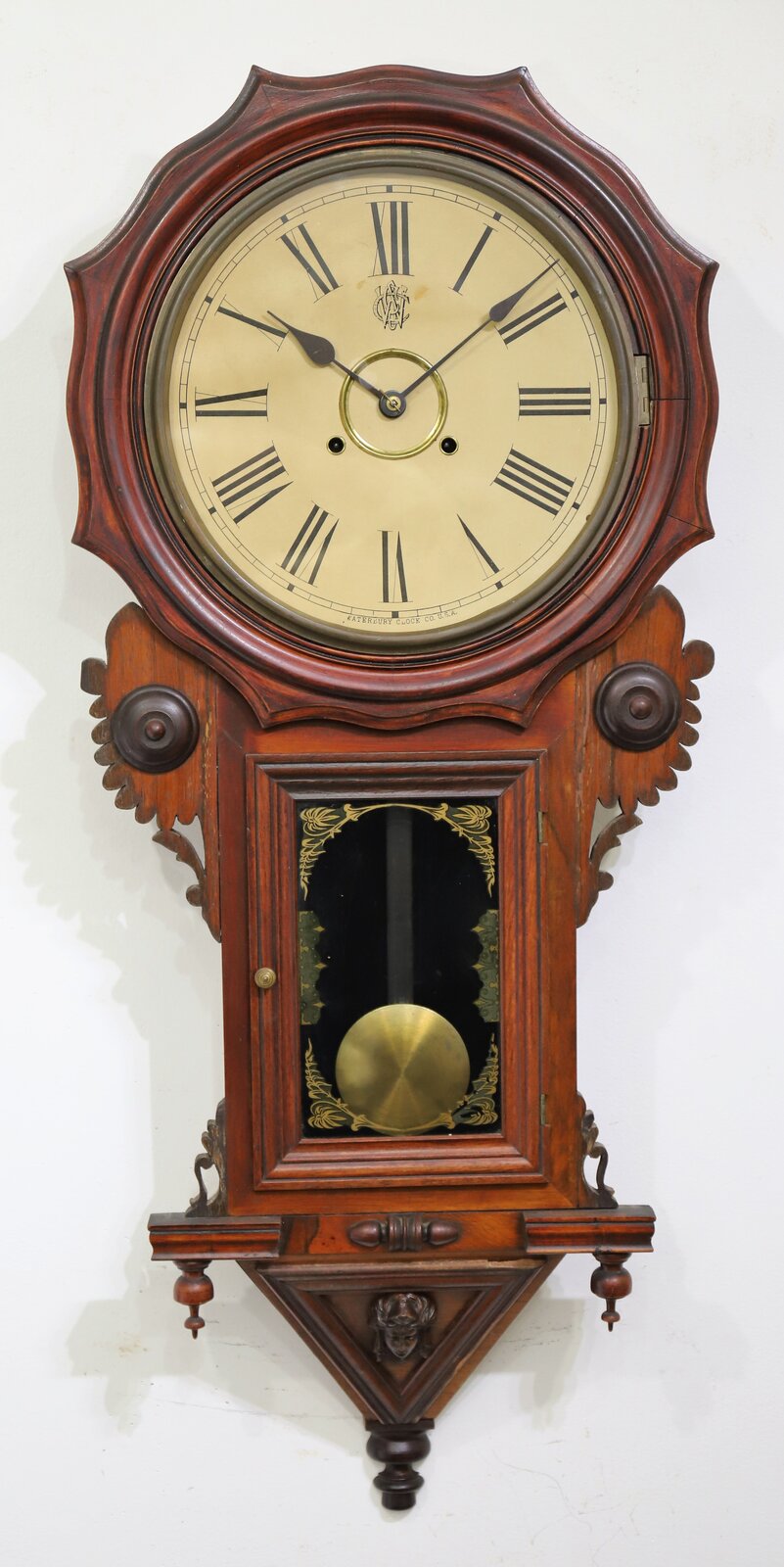 Waterbury Clock Co. exported wall clock, ca. 1910. — Antique Clocks Price Guide