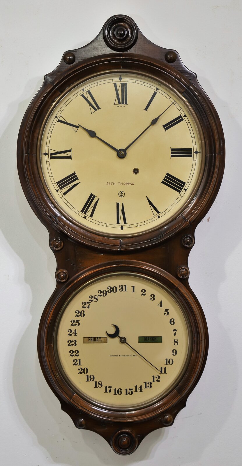 Seth Thomas Clock Co. “Office Calendar No. 6”, ca. 1896. — Antique Clocks Price Guide