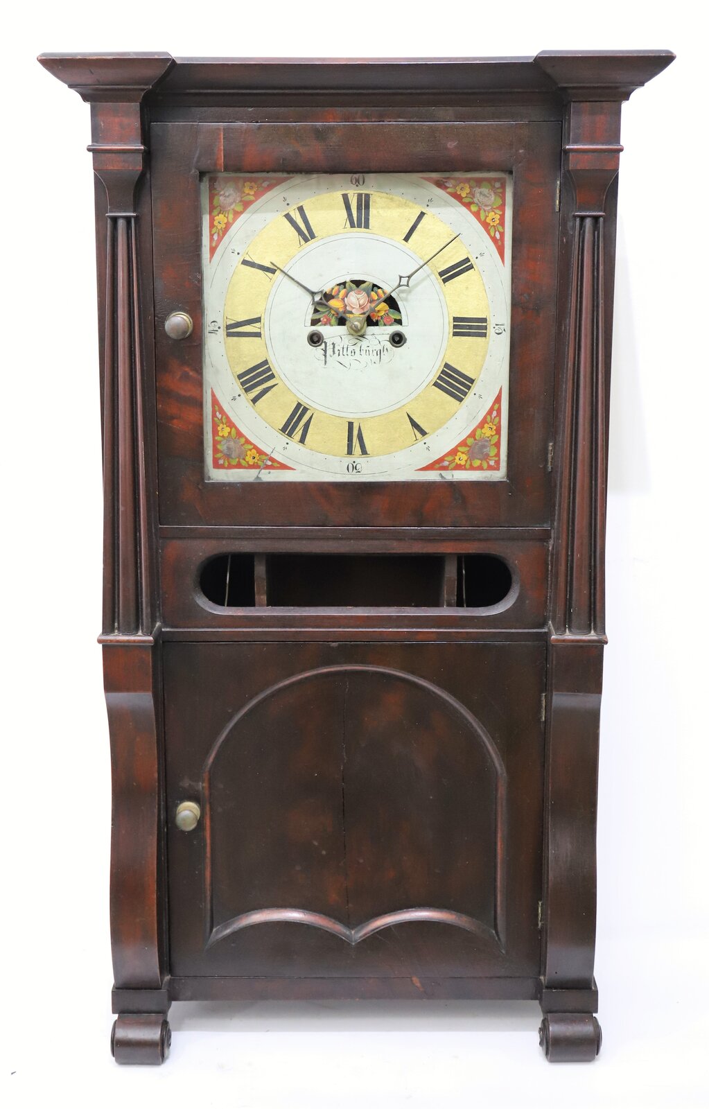Jacob Buerkle weight-driven shelf clock, 1837-1839. — Antique Clocks Price Guide