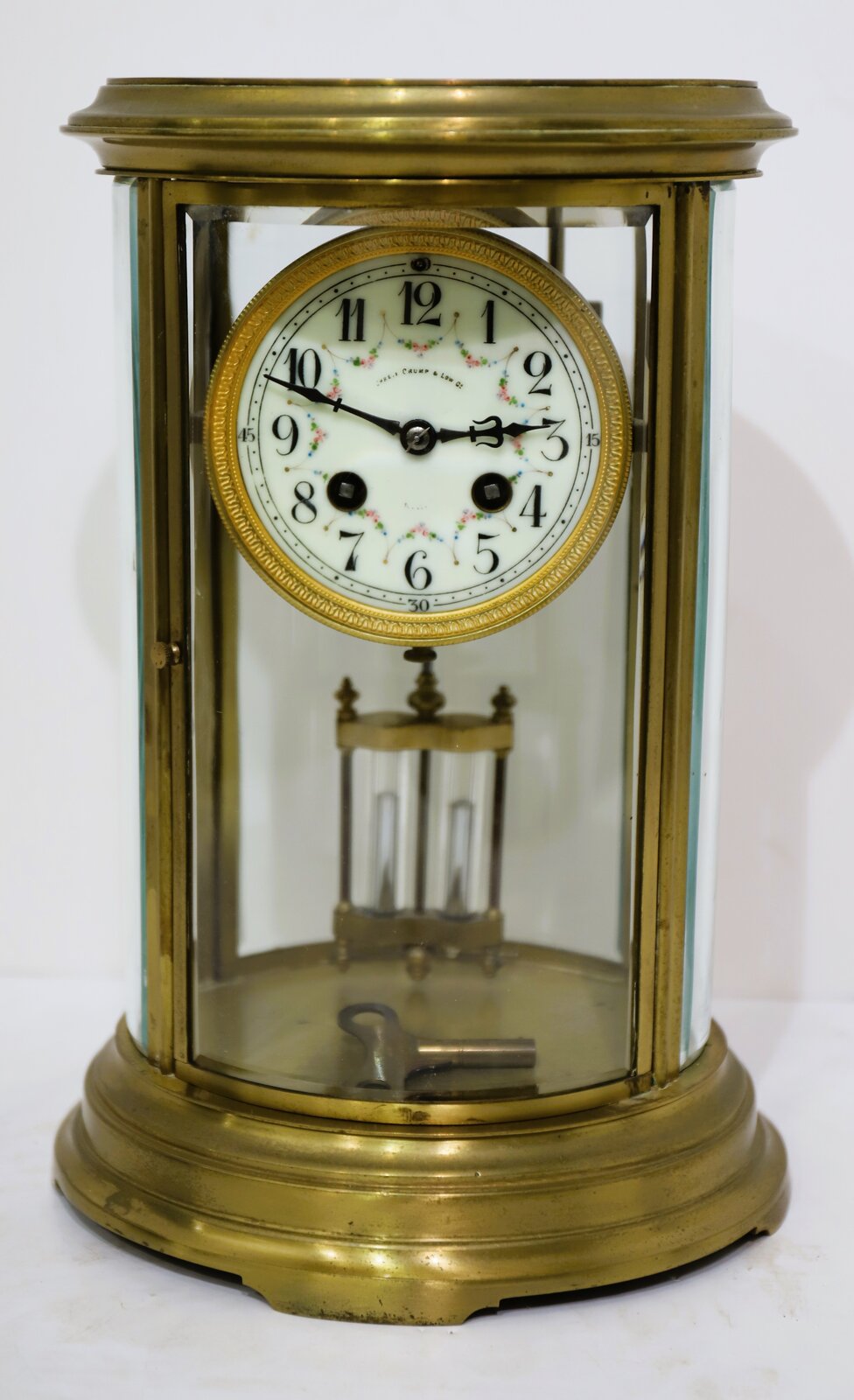 S. Marti oval crystal regulator, ca. 1900. — Antique Clocks Price Guide